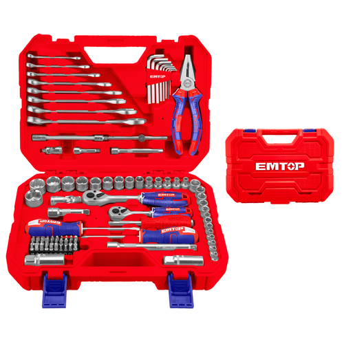EMTOP - Ensemble d'outils de mécanicien 91 pièces EMTOP avec une boite BMC+EMTOP EMTOP  - Coffrets outils