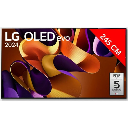 LG - TV OLED 4K 245 cm OLED97G4 evo 2024 LG  - TV OLED LG TV, Home Cinéma