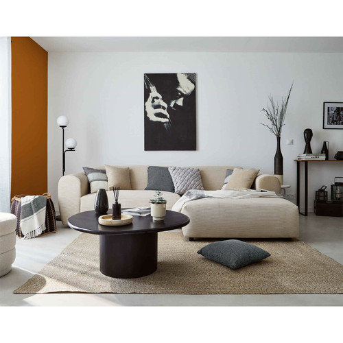 Lisa Design - Aumance - canapé d'angle droit 4 places - en velours côtelé Lisa Design - Canape assise 35 kg m3