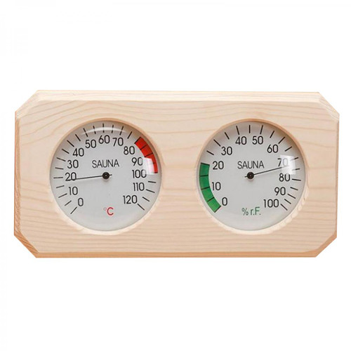 marque generique - 2 dans 1 Pin En Bois Sauna Hygrothermograph Thermomètre, Intérieur Humidité Température Mesure marque generique - Bonnes affaires Spas, Jacuzzis, Saunas