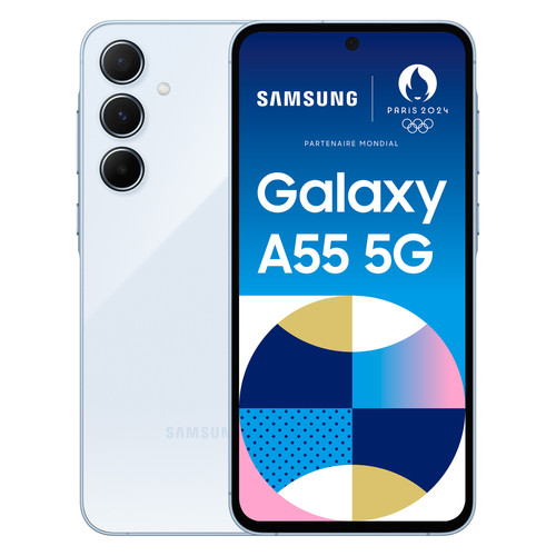 Samsung - Galaxy A55 - 5G - 8/128Go - Bleu Samsung  - Le meilleur de nos Marchands