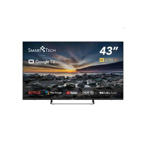 TV 40'' à 43'' Smart Tech SMART TECH TV 4K UHD 43" (108 cm) 43UG10V3, Smart TV Google TV, HDMI, USB, HEVC, Dolby Audio, HDR 10