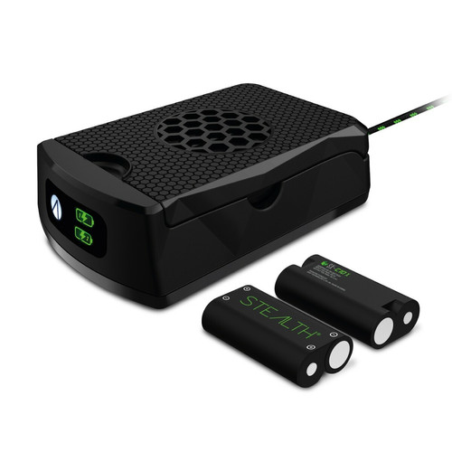 Stealth - Pack double batterie + chargeur pour manette Xbox one et Xbox series X | S +  - 60h d'autonomie – NOIR Stealth - Manette Jeux Vidéo