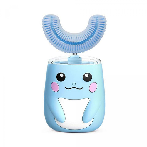 Brosse à dents électrique Universal Brosse à dents électrique à ultrasons pour enfants Minuteur intelligent IPX7 pour les enfants de 2 à 8 ans (bleu)