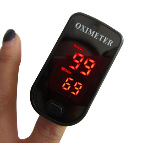 Tensiomètre connecté Wewoo Tensiomètre noir Doigt Pulse Oximete LED Affichage HD Portable Oxymètre Équipement Médical Blood Oxygen Monitor de Pouls