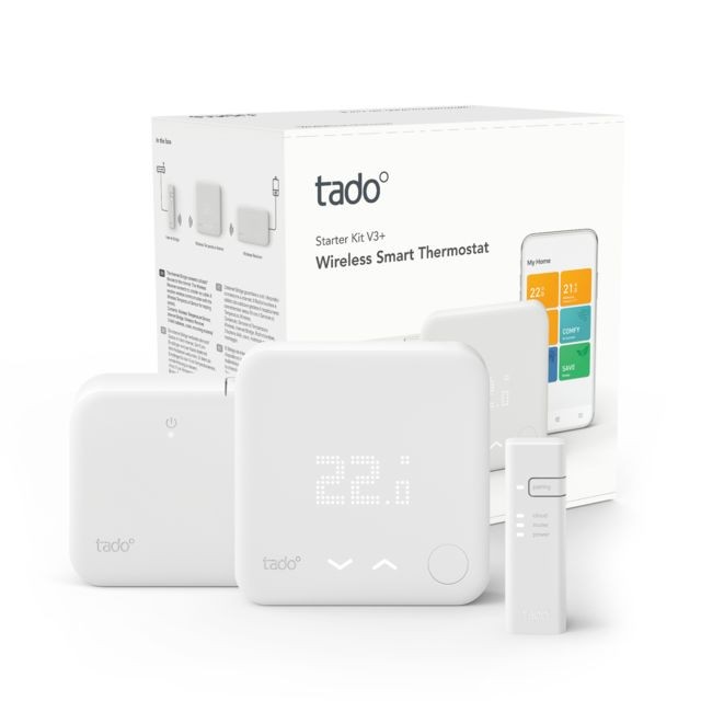 Tado - Kit de démarrage V3+ - Thermostat Intelligent sans fil Tado  - Energie connectée
