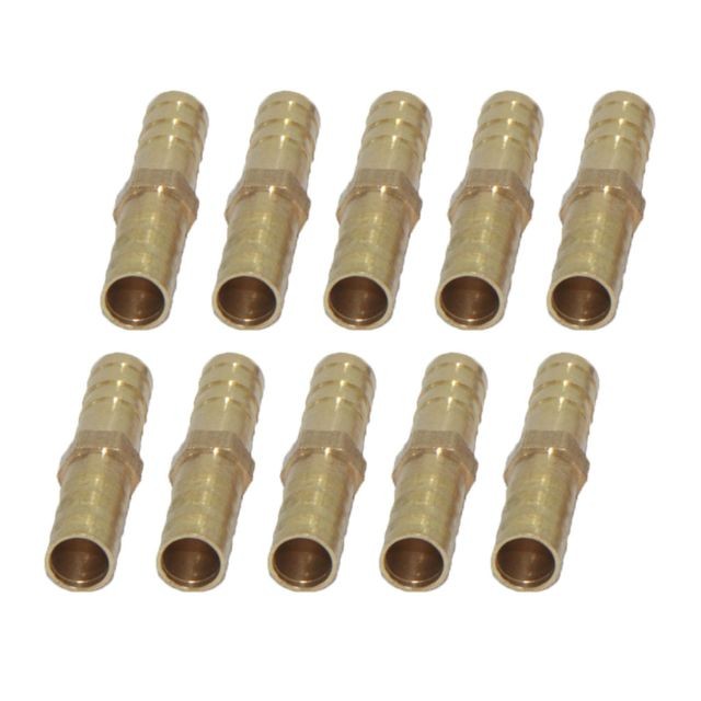 Tuyaux d'arrosage marque generique laiton barbelé tuyau tube tube pagode raccord coupleur connecteur 10 pcs 6mm-6mm